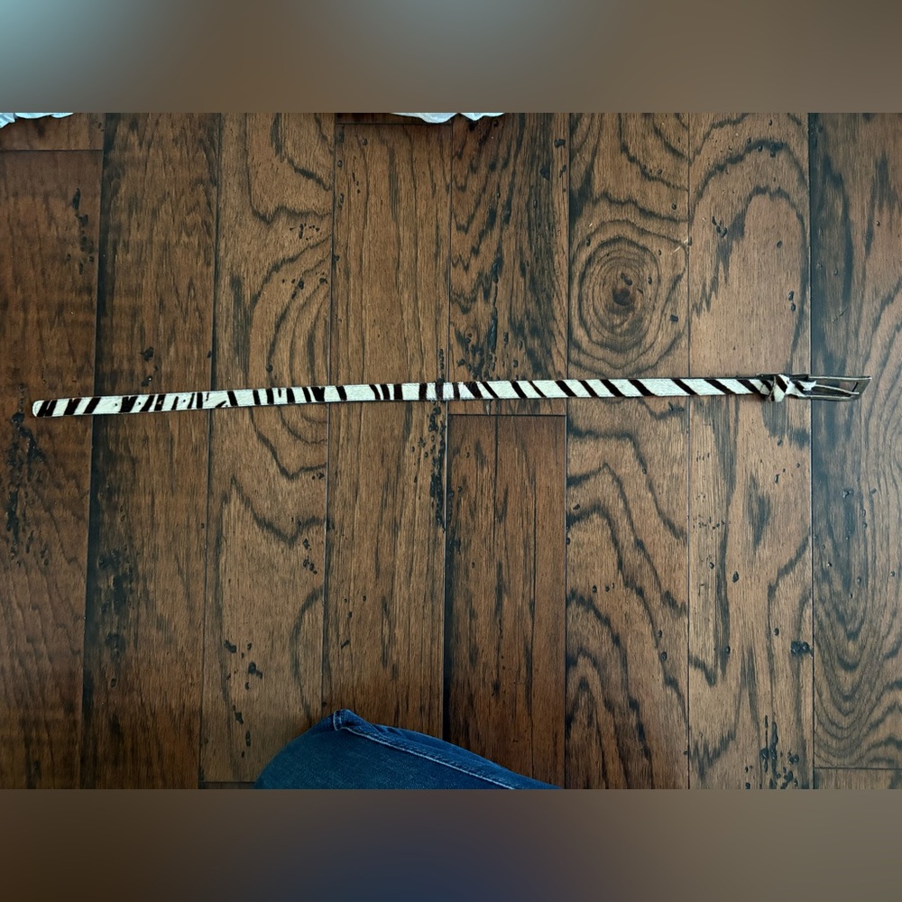 Zebra Print Skinny Women's Belt